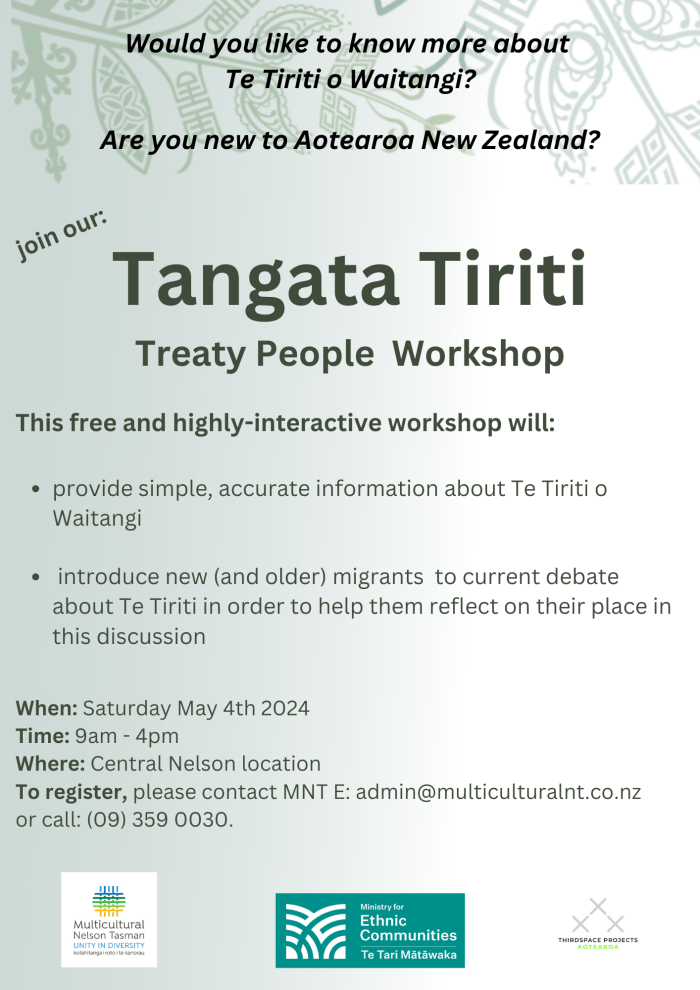 Tangata Tiriti Workshop for New Migrants